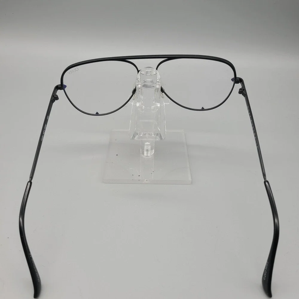 Quay Australia High Key Mini Aviator Blue Light Glasses Matte Black 126